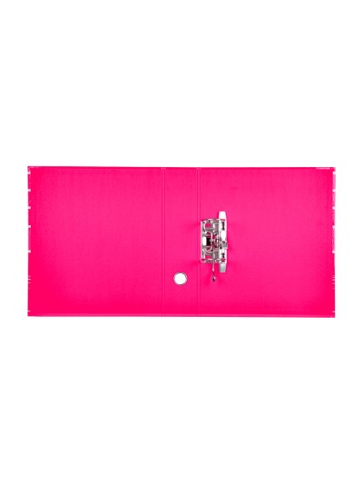 Archivador de palanca liderpap el a4 filing system forrado sin rado lomo 80mm rosa con caja y compresor metalico