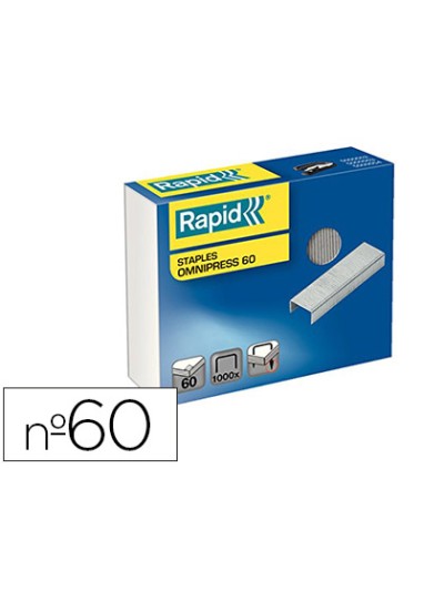 Grapas rapid omnipress 60 galvanizadas caja de 1000 unidades
