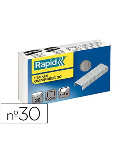 Grapas rapid omnipress 30 galvanizadas caja de 1000 unidades