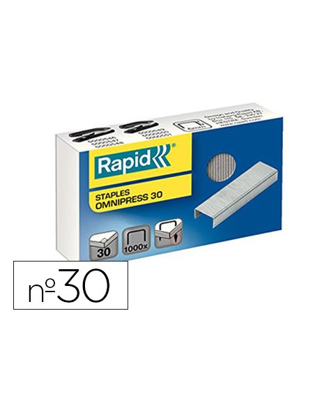 Grapas rapid omnipress 30 galvanizadas caja de 1000 unidades