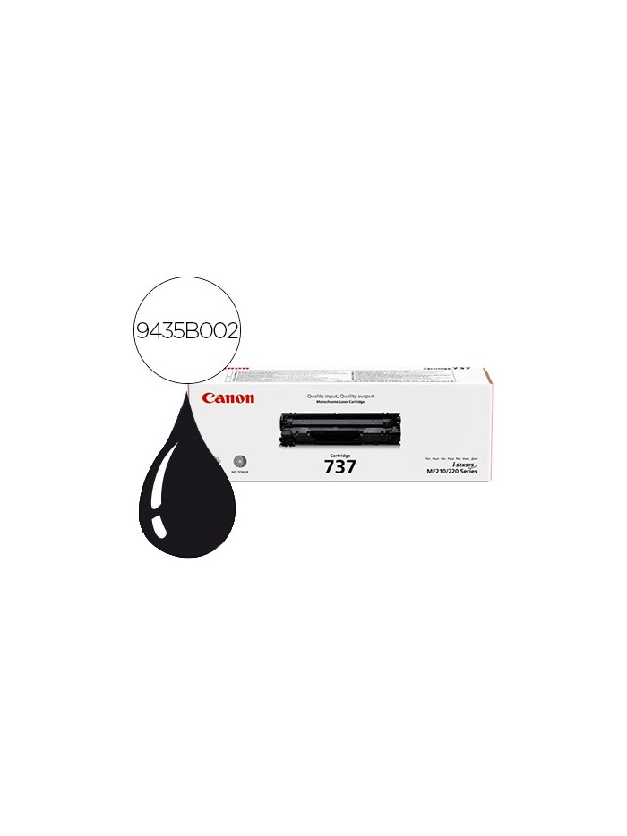 Toner canon 737 negro lbp151dw / mf 211 / mf212w / mf216n / mf217w color 2400 pag Toner canon 737 negro lbp151dw / mf 211 / mf212w / mf216n / mf217w color 2400 pag