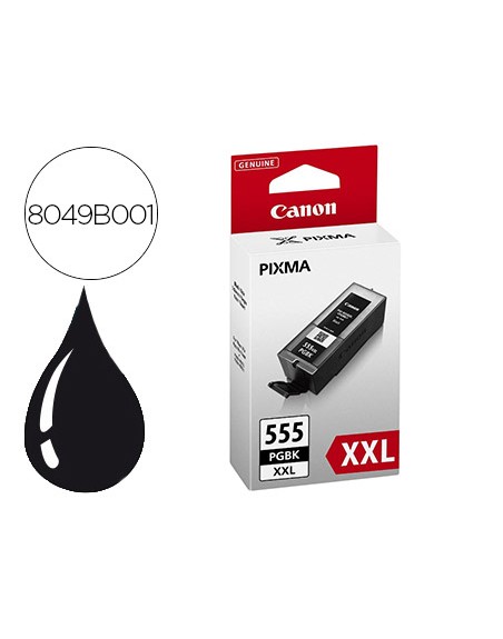 Ink-jet canon pgi-555 xxl pixma ip8750 / ix6850 / mx725 1.000 pag negro