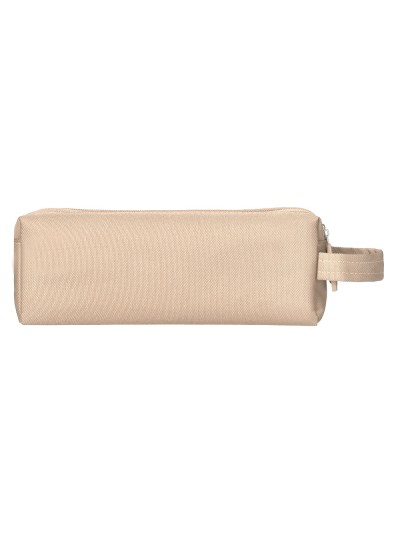 Estuche portatodo liderpapel classic rectangular con asa 2 cremalleras 210 x80mm crema