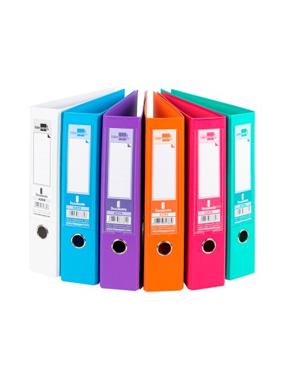 Archivador de palanca liderpapel a4 documenta forrado pvc con rado lomo 75 mm colores surtidos trending