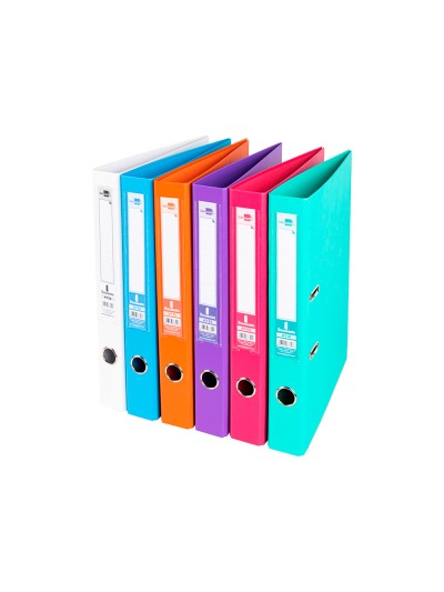 Archivador de palanca liderpapel folio documenta forrado pvc con rado lomo 52 mm colores surtidos trending