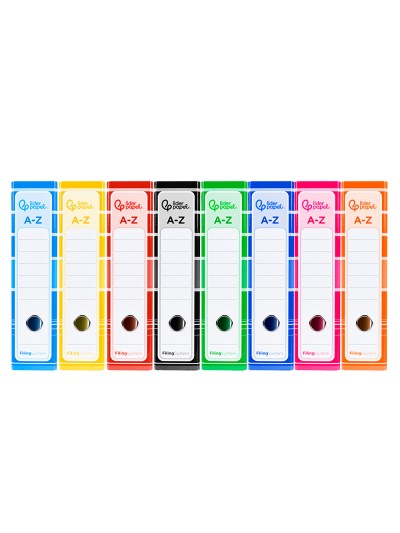 Archivador de palanca liderpapel a4 filing system forrado sin rado lomo 80 mm colores surtidos con caja y
