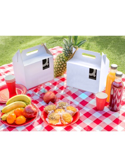 Caja maletin con asa q-connect carton para envio y transporte 355x120x258 mm