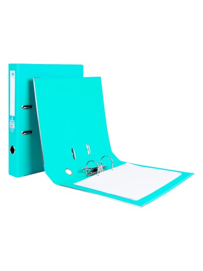 Archivador de palanca liderpapel folio documenta forrado pvc con rado lomo 52 mm verde claro compresor