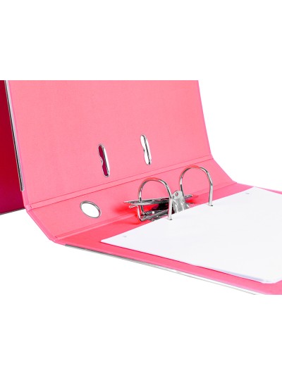 Archivador de palanca liderpapel folio documenta forrado pvc con rado lomo 52 mm rosa compresor metalico