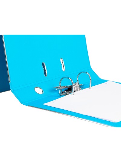 Archivador de palanca liderpapel folio documenta forrado pvc con rado lomo 52 mm celeste compresor metalico