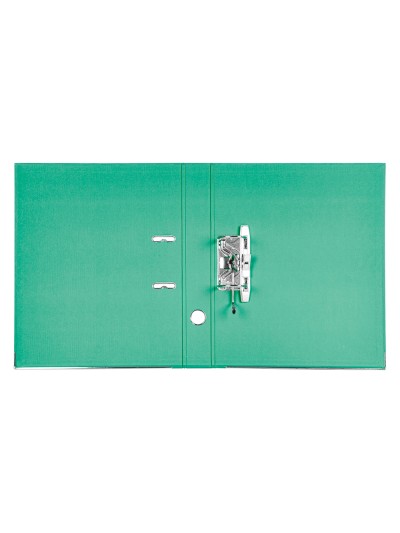 Archivador de palanca liderpapel folio documenta forrado pvc con rado lomo 52 mm verde compresor metalico
