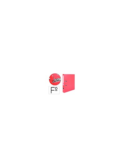 Archivador de palanca liderpapel folio documenta forrado pvc con rado lomo 52 mm rojo compresor metalico