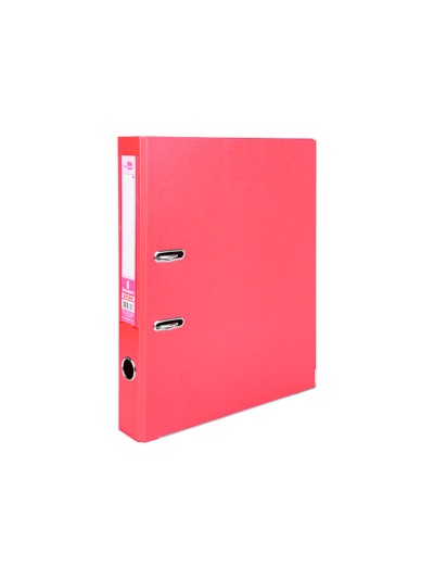Archivador de palanca liderpapel folio documenta forrado pvc con rado lomo 52 mm rojo compresor metalico
