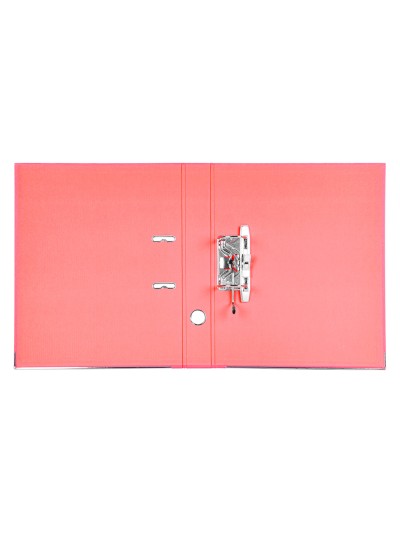 Archivador de palanca liderpapel folio documenta forrado pvc con rado lomo 52 mm rojo compresor metalico