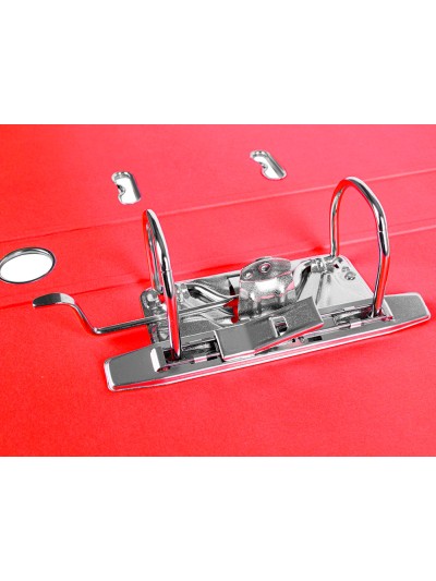 Archivador de palanca liderpapel folio documenta forrado pvc con rado lomo 52 mm rojo compresor metalico