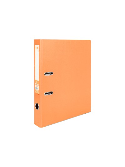 Archivador de palanca liderpapel folio documenta forrado pvc con rado lomo 52 mm naranja compresor metalico
