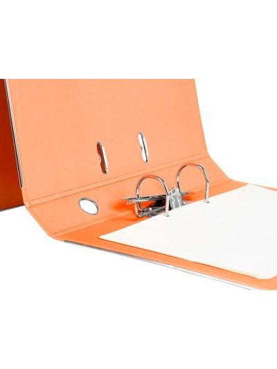 Archivador de palanca liderpapel folio documenta forrado pvc con rado lomo 52 mm naranja compresor metalico