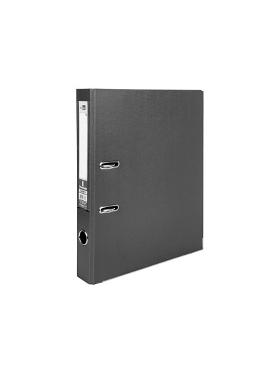 Archivador de palanca liderpapel folio documenta forrado pvc con rado lomo 52 mm negro compresor metalico