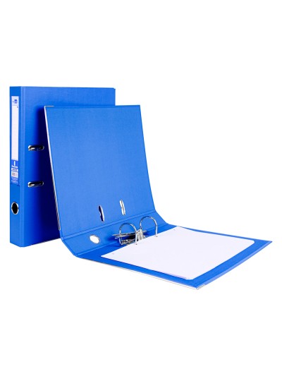 Archivador de palanca liderpapel folio documenta forrado pvc con rado lomo 52 mm azul compresor metalico