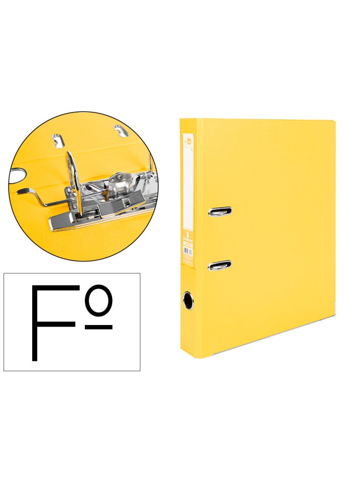 Archivador de palanca liderpapel folio documenta forrado pvc con rado lomo 52 mm amarillo compresor Archivador de palanca liderpapel folio documenta forrado pvc con rado lomo 52 mm amarillo compresor