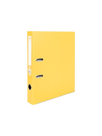 Archivador de palanca liderpapel folio documenta forrado pvc con rado lomo 52 mm amarillo compresor