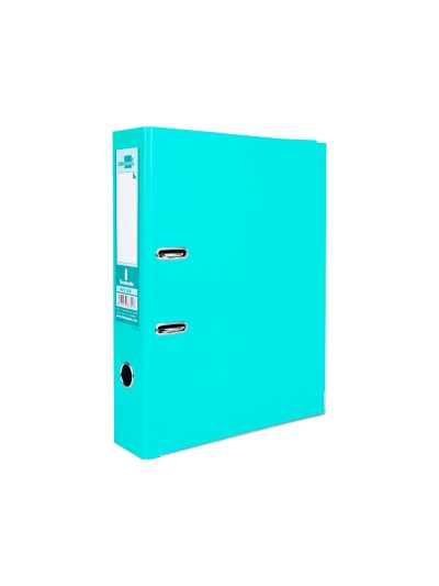 Archivador de palanca liderpapel folio documenta forrado pvc con rado lomo 75 mm verde claro compresor