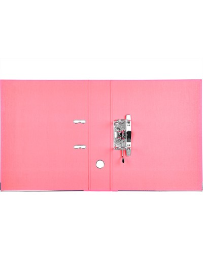 Archivador de palanca liderpapel folio documenta forrado pvc con rado lomo 75 mm rosa compresor metalico