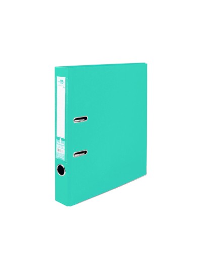 Archivador de palanca liderpapel a4 documenta forrado pvc con rado lomo 52 mm verde claro compresor