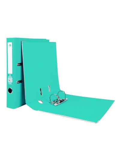 Archivador de palanca liderpapel a4 documenta forrado pvc con rado lomo 52 mm verde claro compresor