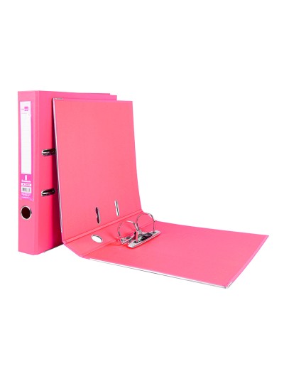 Archivador de palanca liderpapel a4 documenta forrado pvc con rado lomo 52 mm rosa compresor metalico