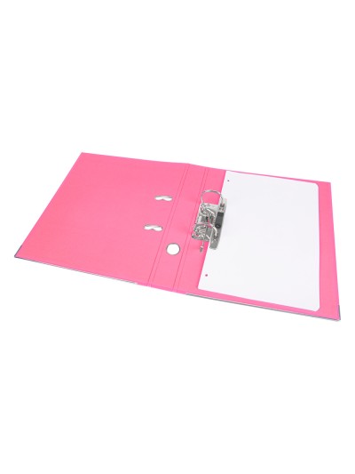 Archivador de palanca liderpapel a4 documenta forrado pvc con rado lomo 52 mm rosa compresor metalico