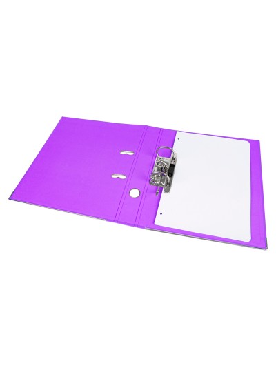 Archivador de palanca liderpapel a4 documenta forrado pvc con rado lomo 52 mm lila compresor metalico