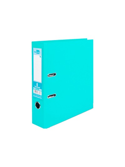 Archivador de palanca liderpapel a4 documenta forrado pvc con rado lomo 75 mm verde claro compresor