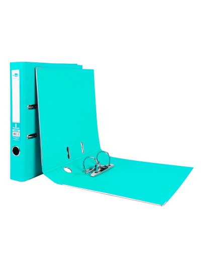 Archivador de palanca liderpapel a4 documenta forrado pvc con rado lomo 75 mm verde claro compresor