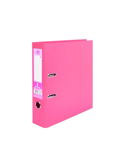 Archivador de palanca liderpapel a4 documenta forrado pvc con rado lomo 75 mm rosa compresor metalico