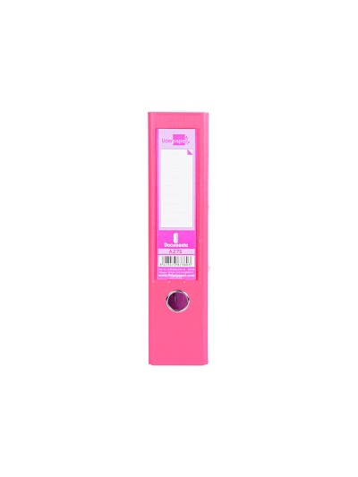 Archivador de palanca liderpapel a4 documenta forrado pvc con rado lomo 75 mm rosa compresor metalico