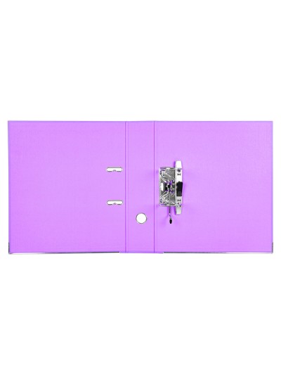 Archivador de palanca liderpapel a4 documenta forrado pvc con rado lomo 75 mm lila compresor metalico