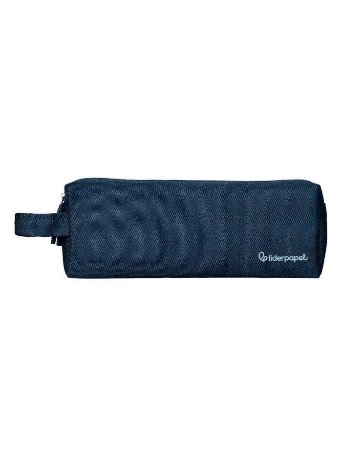 Estuche portatodo liderpapel classic rectangular con asa 2 cremalleras 210 x80mm azul marino Estuche portatodo liderpapel classic rectangular con asa 2 cremalleras 210 x80mm azul marino
