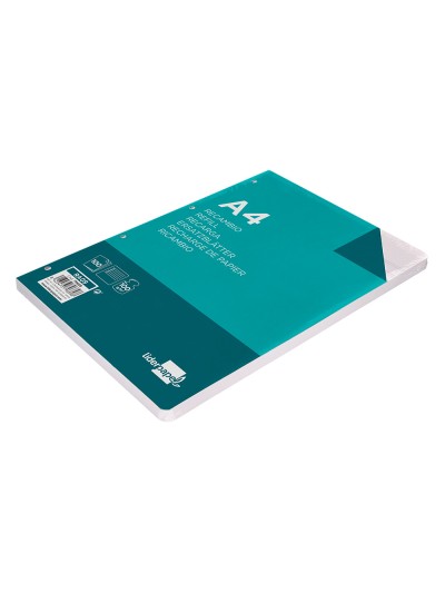 Recambio liderpapel a4 100 hojas 100 g/m2 rayado horizontal con margen 4 taladros
