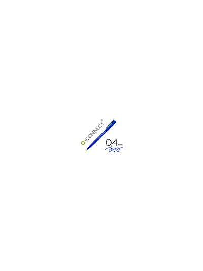 Rotulador q-connect punta de fibra fine liner azul 0,4 mm