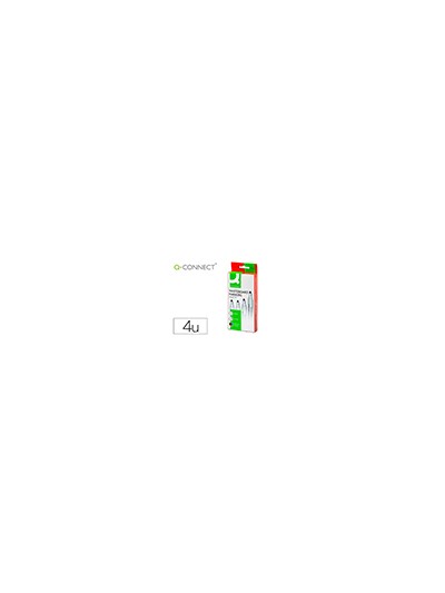 Rotulador q-connect pizarra blanca caja 4 colores surtidos punta redonda 3 mm