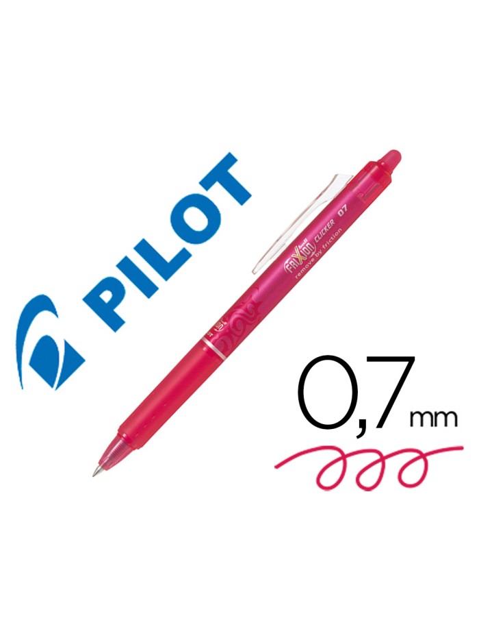 Boligrafo pilot frixion clicker borrable 0,7 mm color rosa Boligrafo pilot frixion clicker borrable 0,7 mm color rosa