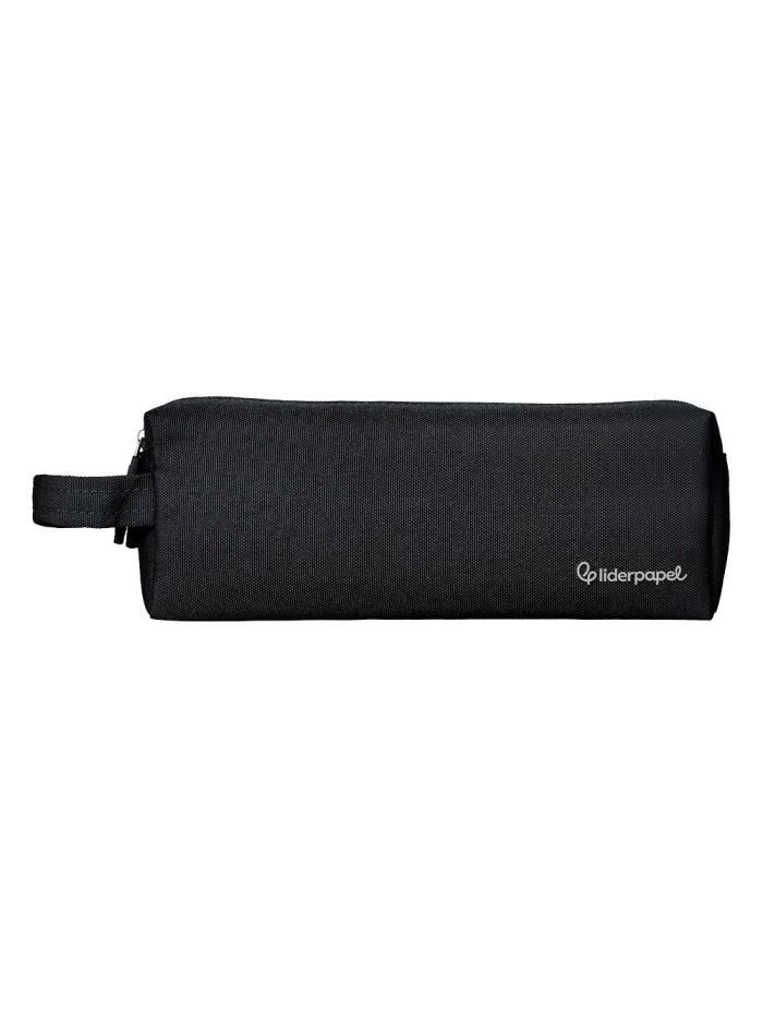 Estuche portatodo liderpapel classic rectangular con asa 2 cremalleras 210 x80mm negro Estuche portatodo liderpapel classic rectangular con asa 2 cremalleras 210 x80mm negro