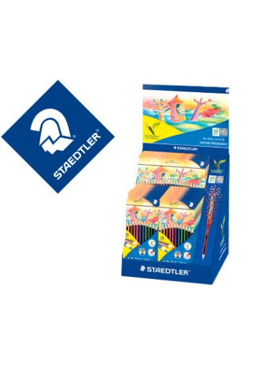 Lapices de colores staedtler noris colour 185 expositor de 20 cajas de 12 colores y 5 cajas de 24 colores