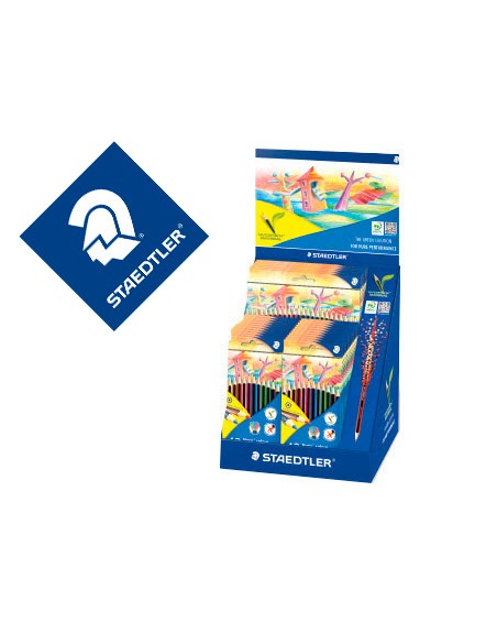 Lapices de colores staedtler noris colour 185 expositor de 20 cajas de 12 colores y 5 cajas de 24 colores