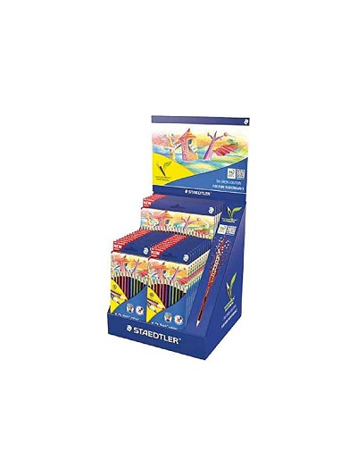 Lapices de colores staedtler noris colour 185 expositor de 20 cajas de 12 colores y 5 cajas de 24 colores