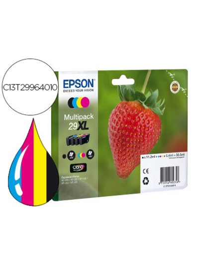Ink-jet epson home 29xl t2996 xp435/330/235 multipack 4 colores negro/amarillo/cian/magenta