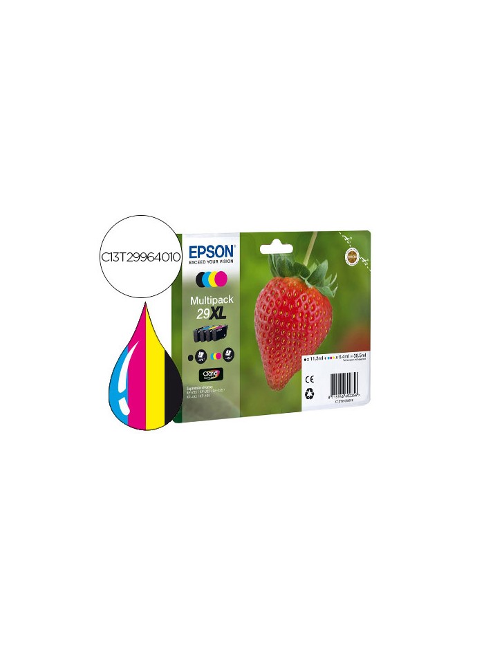 Ink-jet epson home 29xl t2996 xp435/330/235 multipack 4 colores negro/amarillo/cian/magenta Ink-jet epson home 29xl t2996 xp435/330/235 multipack 4 colores negro/amarillo/cian/magenta