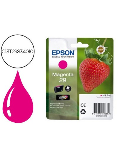 Ink-jet epson home 29 t2983 xp435/330/335/332/430/235/432 magenta 175 pag