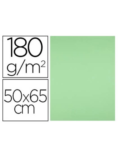 Cartulina liderpapel 50x65 cm 180g/m2 verde hierba paquete de 25 hojas